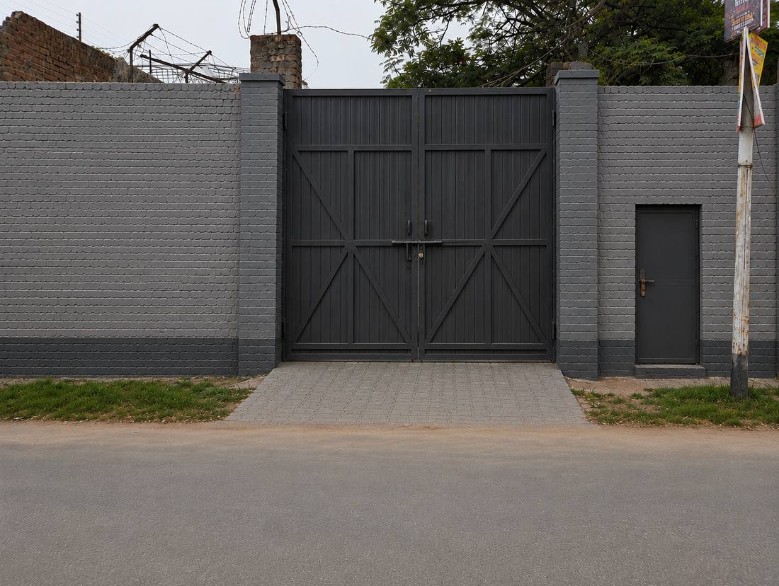 Bahl Metals / M.R. Traders yard entrance gate, Modinagar